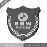 BMW Carbon Fiber Car Rear Shield Sticker Auto Body Window Emblem Badge Decal