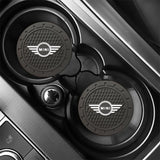 2pcs/set MINI Cooper Logo PVC Waterproof Car Water Coaster