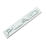 Tesla PLAID Letter Metal Car Rear Sticker Decal Emblem Badge
