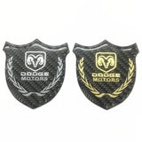 Dodge Metal Carbon Fiber Car Rear Sticker Shield Trunk Emblem Badge Decal