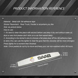 2pcs SAAB Metal Car Fender Side Badge Decal Rear Emblem Sticker
