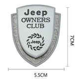 Jeep Metal Shield Car Rear Sticker Auto Window Emblem Badge Decal
