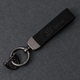 Audi RS Sline Suede Metal Car Keyring Pendant