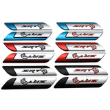 2pcs Dodge SRT Metal Car Side Fender Sticker Emblem Badge Decal