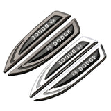 2pcs Dodge Metal Car Side Fender Emblem Sticker Decal