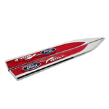 2pcs Ford RS Ecoboost Logo Metal Car Side Fender Sticker Emblem Badge Decal Decoration