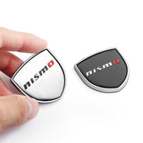 2pcs 39x39mm Nissan Nismo Shield Metal Car Window Sticker Emblem Badge Decal