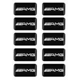 10pcs Mercedes Benz AMG Epoxy Car Armrest Button Sticker