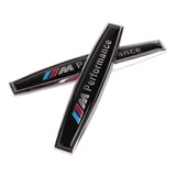 2pcs BMW M Performance Logo Metal Car Side Body Sticker Emblem Badge Decal