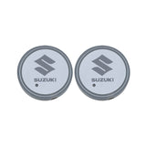 2pcs Suzuki Logo Car Water Coasters 7-color LED Light Cup Mat Holder