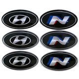 Hyundai Elliptical Metal Car Window Sticker Emblem Badge Decal