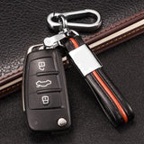 BMW PU Leather Car Key Chain Holder Auto Keyring