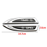2pcs Opel Metal Car Side Fender Emblem Sticker Decal