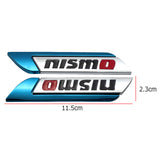 2pcs Nissan Nismo Logo Metal Car Side Sticker Emblem Badge Decal Auto Body Decoration