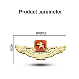 Peugeot Metal Wings Car Rear Sticker Auto Window Emblem Badge Decal