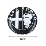 40mm Alfa Romeo Logo Allloy Car Steering Wheel Sticker Decal