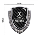 Mercedes Benz Metal Carbon Fiber Shield Car Rear Sticker Auto Window Emblem Badge Decal