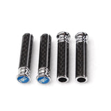 4pcs/set Fiat Logo Carbon Fiber Car Door Bolt Lock Pins Gate Lock Screws