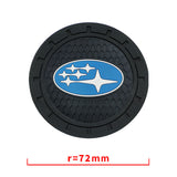 2pcs/set Subaru Logo PVC Waterproof Car Water Coaster