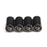 4pcs/set Jaguar Logo Carbon Fiber Car Air Valve Stem Cap Auto Tyre Valve Covers