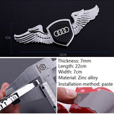 Audi Angle Wings Metal Car Front Hood Bonnet Sticker Emblem Badge
