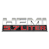 Dodge HEMI 5.7 6.4 LITER Metal/ABS Car Side Sticker Emblem Badge