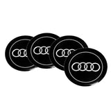 4pcs 56/60/65/75/90mm Audi Quattro Sline RS Car Wheel Center Hub Cap Sticker Decal