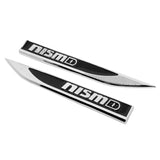 2pcs/set Nissan Nismo Metal Car Fender Side Sticker Emblem Badge Decal