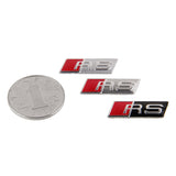 Audi RS Sline Aluminum Alloy Car Steering Wheel Sticker Nameplate Emblem Badge Decal