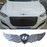 Hyundai Metal Wings Car Front Sticker Emblem Badge Decal