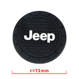2pcs/set Jeep Logo PVC Waterproof Car Water Coaster
