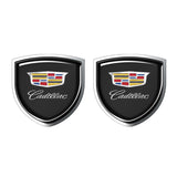 2pcs 39x39mm Cadillac Shield Metal Car Window Sticker Emblem Badge Decal