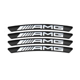 4pcs/set 9cm Mercedes Benz AMG Brabus 4 Matic Aluminum Alloy Car Wheel Rim Tyre Sticker
