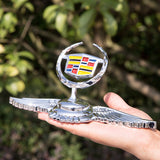 Cadillac Angle Wings Metal Car Front Hood Bonnet Sticker Emblem Badge