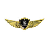 Volkswagen Logo 3D Metal Wing Car Emblem Sticker Badge Decal