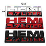 Dodge HEMI 5.7 6.4 LITER Metal/ABS Car Side Sticker Emblem Badge