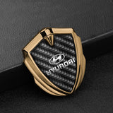 Hyundai Shield Carbon Fiber Car Side Window Sticker Emblem Badge Decal