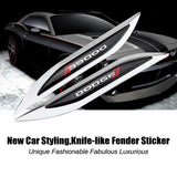 2pcs Dodge RT Logo Metal Car Sider Fender Sticker Emblem Badge