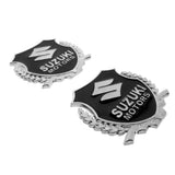 2PCS Suzuki Metal Car Rear Sticker Shield Trunk Emblem Badge Decal