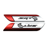 2pcs Dodge SRT Metal Car Side Fender Sticker Emblem Badge Decal