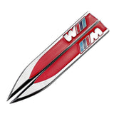 2pcs BMW M Power Logo Metal Car Side Fender Sticker Emblem Badge Decal Decoration