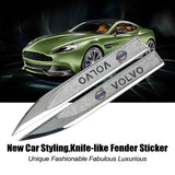 2pcs Volvo Logo Metal Car Side Fender Sticker Emblem Badge
