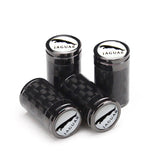 4pcs/set Jaguar Logo Carbon Fiber Car Air Valve Stem Cap Auto Tyre Valve Covers