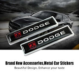 2pcs/set Dodge SRT Logo Metal Car Side Sticker Auto Emblem Badge