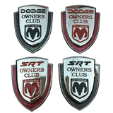 Dodge SRT Shield Metal Car Rear Sticker Emblem Badge Decal