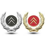 Citroen Wheat Metal Car Window Sticker Emblem Badge Decal