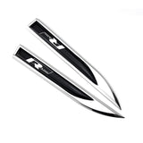 2PCS VW Motorsport Rline Logo Metal Car Side Fender Sticker Emblem Badge