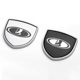 2pcs 39x39mm Lada Shield Metal Car Window Sticker Emblem Badge Decal