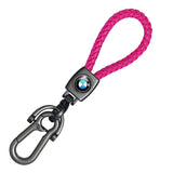BMW Braided Rope Car Keychain Keyring Pendant