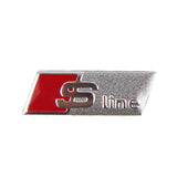 Audi RS Sline Aluminum Alloy Car Steering Wheel Sticker Nameplate Emblem Badge Decal